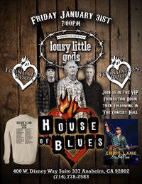 lousy little gods House of Blues Anaheim VIP Foundation Room warming up Chris Lane's VIP fans on his Big Big Plans Tour