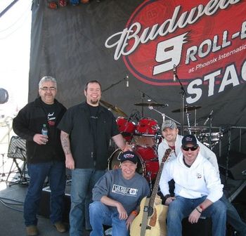 Getting ready to rock the Budweiser Roll-Bar stage.
