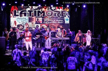 on stage with Anthony Paule band to Latimore
