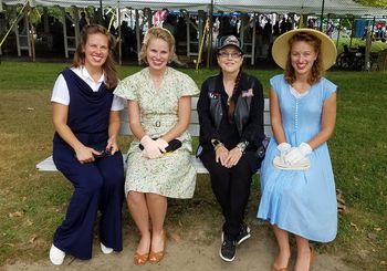 Ann with re-enactors at D Day event in Ohio
