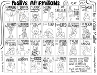 Positive Affirmations A-Z Colouring Page