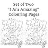 I AM AMAZING COLOURING PAGES