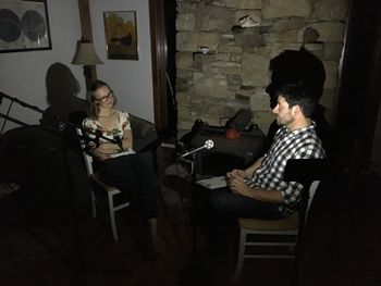 Interview with Ron Taylor of the WNC Original Music podcast, in the dark of the May 2018 three-week rainstorm, Fairview, NC
