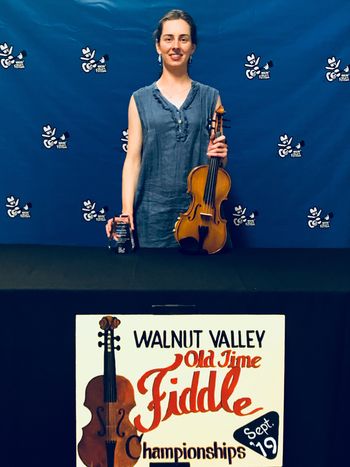 Marina places top 3 at the 2019 Winfield National Fiddle Contest and wins another fiddle and trophy.
