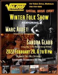 Marc Audet Winter Folk Show Comes to Mattawa