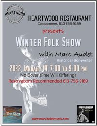 Marc Audet Winter Folk Show in Combermere