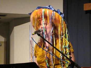 Jellyfish hat for Pangea performance. Take that, Lady Gaga!
