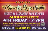 Open Mic at the Starline in Harvard - Hosted by Cassandra!