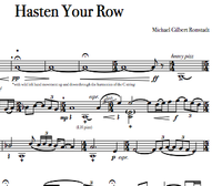 Hasten Your Row (for Solo Cello) - PDF