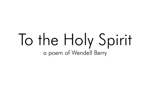 To the Holy Spirit - SATB and Organ