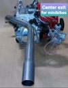 SMALL 3 STAGE, CENTER EXIT MINIBIKE PIPE 