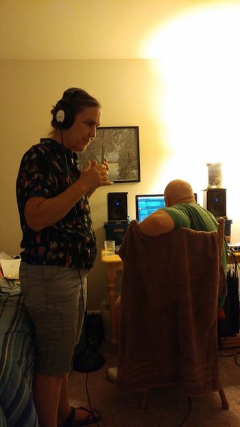 Carol Kouklis & Bob working on final production mix-down!
