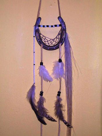 First dream catcher made for Russ's pony Ink Spot who died in his 30's. Aug 2007
