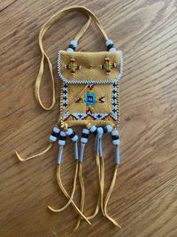 Hand beaded pouch 
