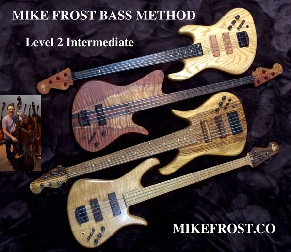 Arpeggios, key of A major, 6 string bass. With Mp3 audio.