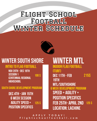 Winter Flag Football Indoor Turf (MTL/South Shore)