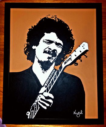 Carlos Santana 16x20 acrylic on canvas

