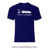 "Stay Charged" Model 3 T Shirt- Navy- CLEARANCE