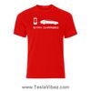"Stay Charged" Model S T Shirt- Red- CLEARANCE