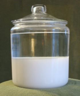 Jar containing topwater and Ormus