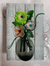 Vase of Fused Glass Flowers