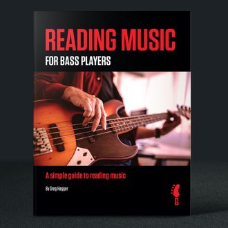 reading music book for bass players