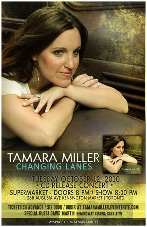 Tamara Miller's CD Release OCTOBER 2010
