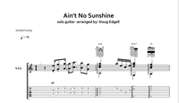 "ain't no sunshine" for solo guitar