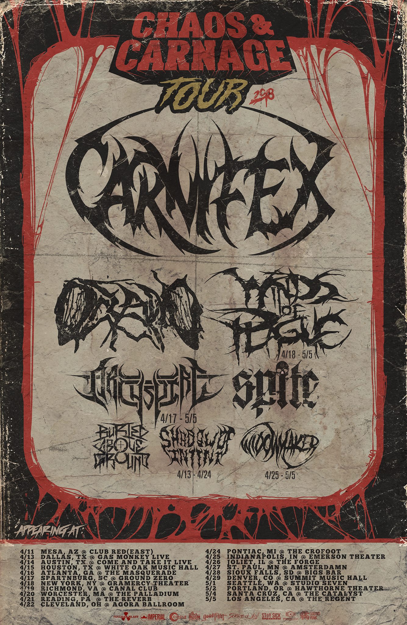 Chaos and Carnage Tour with Winds of Plague
