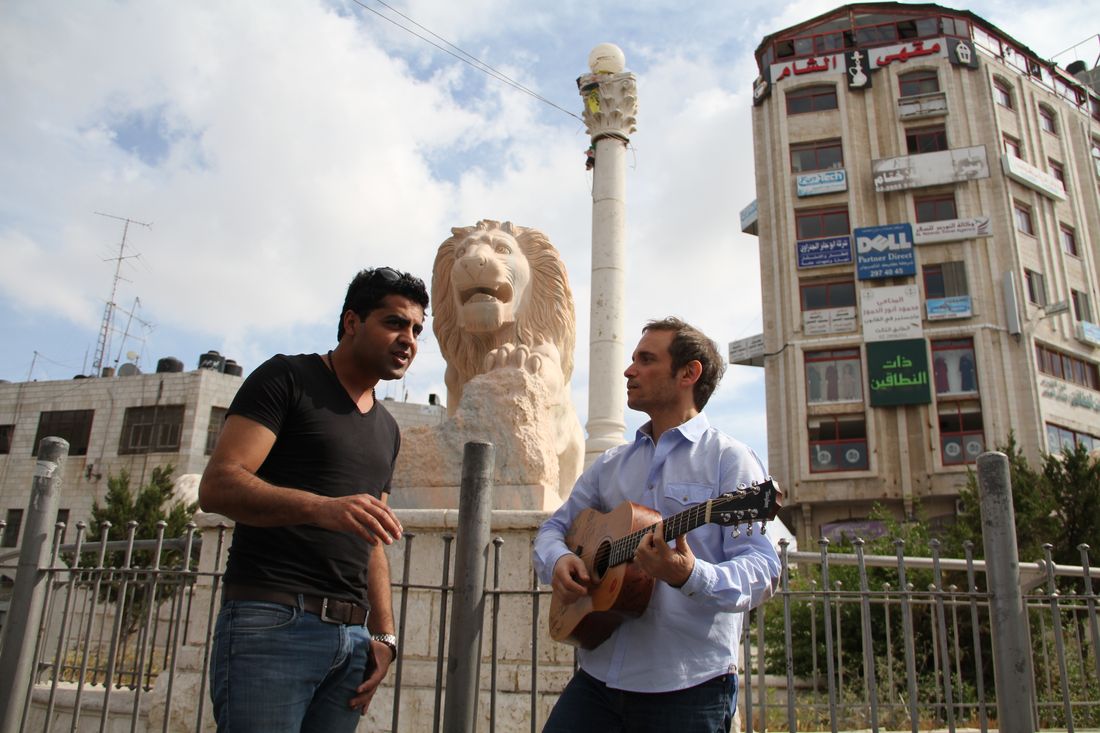 Making some music - Al Manara Sq. Ramallah
