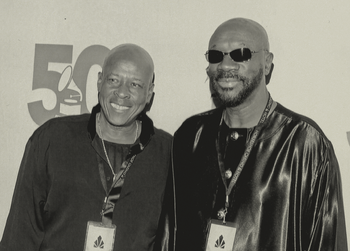 Isaac Hayes and David Porter at the 50th Anniversary Celebration of NARAS on February 10th, 2007
