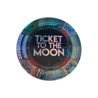 Ticket to the moon Holographic stickers