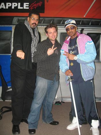 DJ Satisfaction and the pioneers of hip-hop The Sugar Hill Gang - working in the Studio
