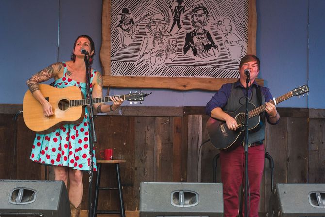 The Sweet Goodbyes perform at The Subdued Stringband Jamboree in August 2018.