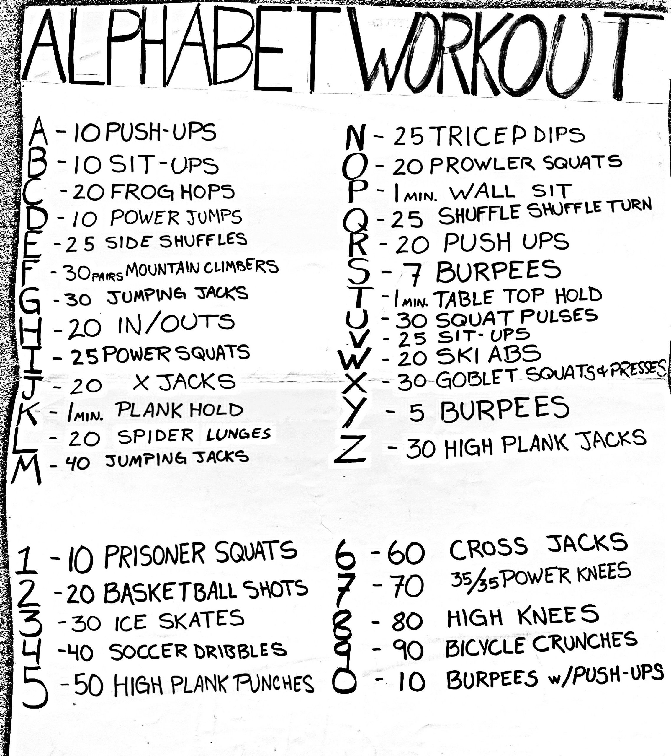 Alphabet Workout