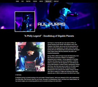 Aul Purpis, Chrissy Mac Media, music website, web design