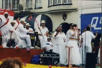1st time Boricuas represent in Carnaval SF! Piri and Suzy Thomas are king and queen!
