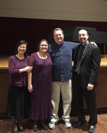 With composition student Jennifer Kim, my wife Sarah, and the incomparable Dr. Nathan Burggraff.
