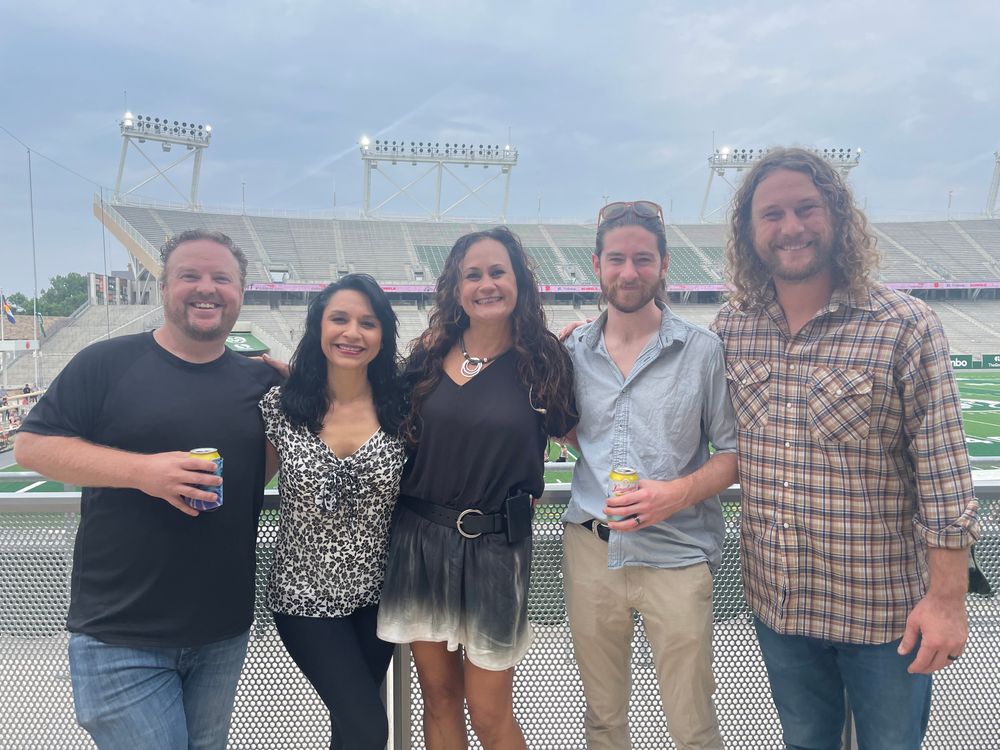 The Band for Canvas Stadium: Dave Wisbon, Robin Hoch, Wendy Woo, Cameron Collums and Sean Mcauly!