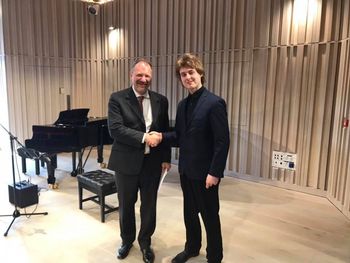 With Edoardo Catemario after the Royal Classics Concerto Prize at the Royal Academy of Music
