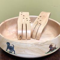 Best in Specialty prize. Woodwork and bowl donated by Brian Kemper, IPLRC member. Artwork design by Wendy Tisdall, IPLRC member

