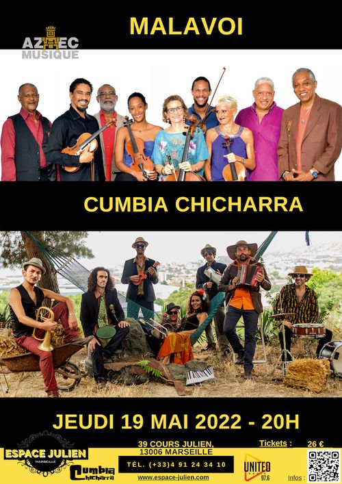 Photo of Malavoi band and Cumbia Chicharra band, concert announcment