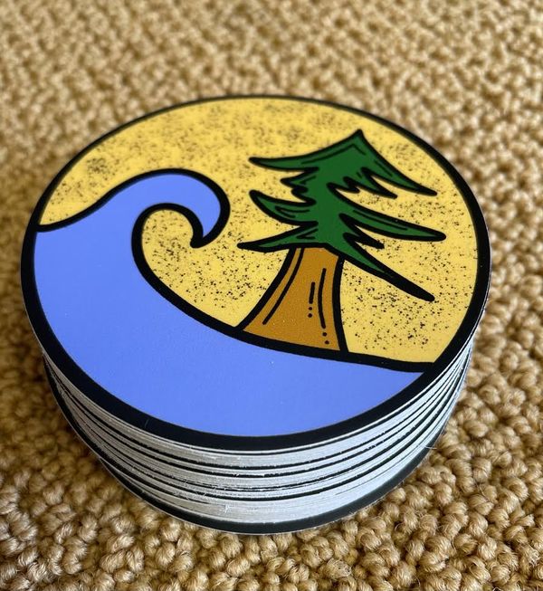 Wave Tree Color Sticker