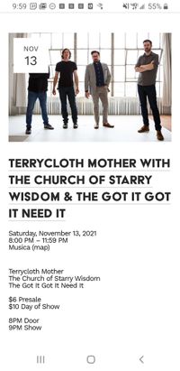 Terrycloth Mother, featuring Church of Starry Wisdom and The Got It Got It Need It