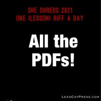 All the PDFs for the 2021 She Shred Lesson Riff Challenge