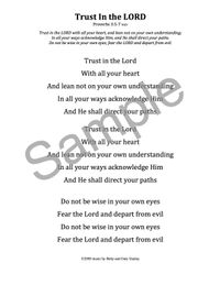 Trust In the LORD - (PDF)