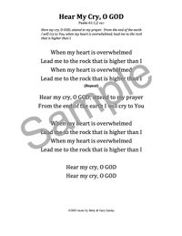Hear My Cry - (PDF)