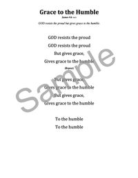 Grace To The Humble - (PDF)