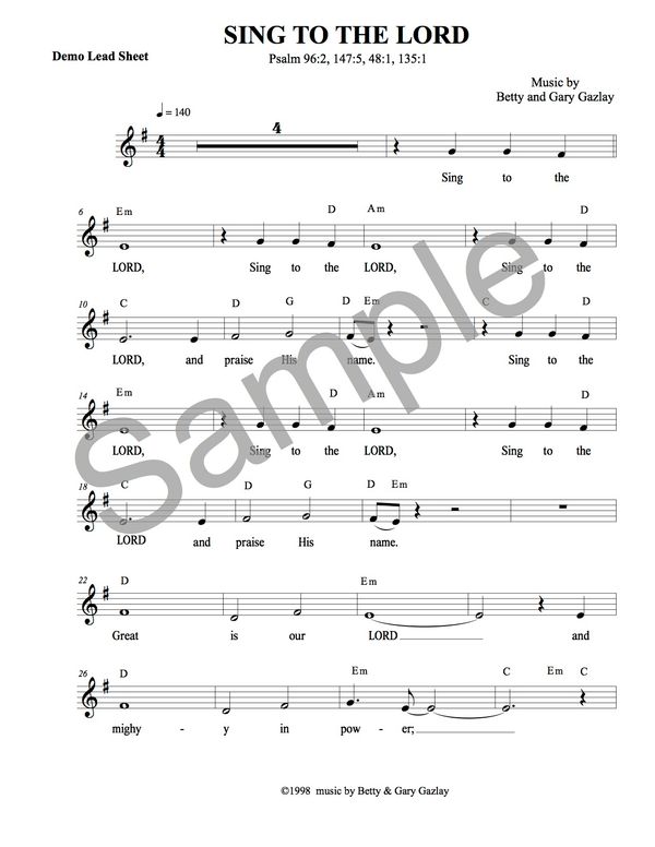 Sing to the LORD - (PDF)