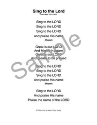 Sing To the LORD - (PDF)
